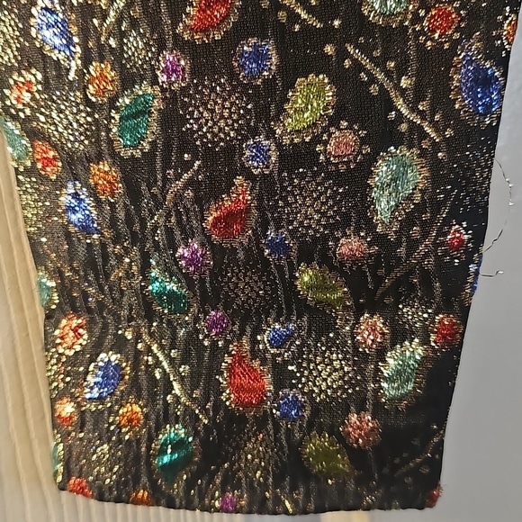Vintage 80's Glam Women's Partique NY Jeweled Brocade Cropped Blazer Small - Picture 7 of 13